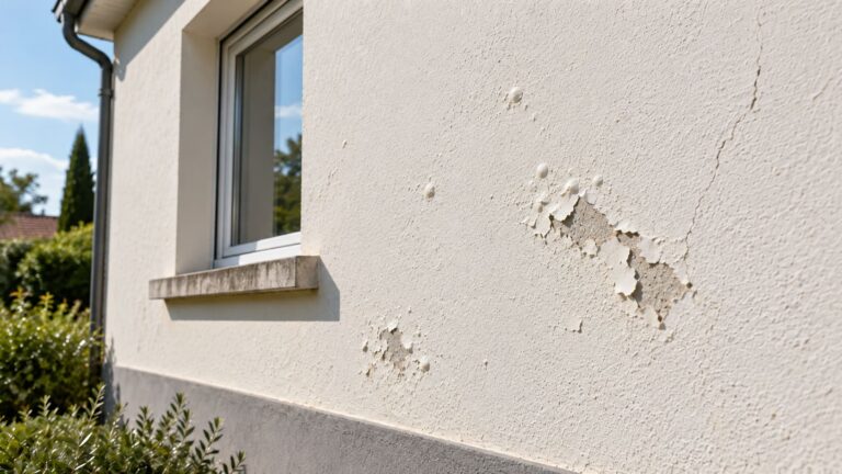 peinture de façade cloque et s'écaille à Plaisir dans les Yvelines
